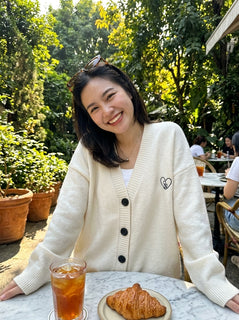 Oat Milk Cream Cardigan (สีขาวครีม)